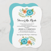 切り立った夏の花 |ブライダルシャワー 招待状 (正面/裏面)