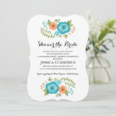 切り立った夏の花 |ブライダルシャワー 招待状 (スタンド正面)