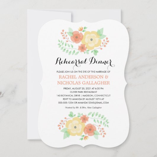 切り立った夏の花 |リハーサルディナー 招待状 (正面)