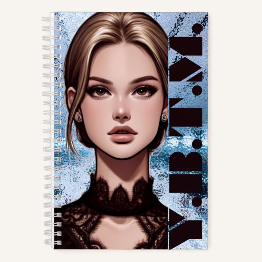 切り立て。アニメーションキャラクターデザイン ノートブック (正面)