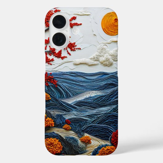 切り絵の海の風景 Case-Mate iPhoneケース (裏面)