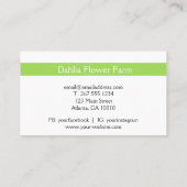 切り花ファームの名刺 名刺 (裏面)