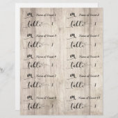 「切り荷車を引く取り可能」座席表の不完全1 V&C (正面/裏面)