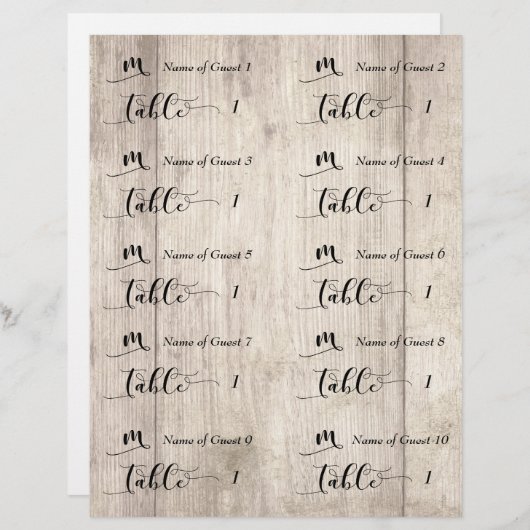 「切り荷車を引く取り可能」座席表の不完全1 V&C (正面/裏面)