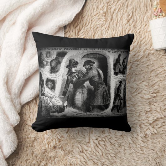 切り裂きジャックIllustの警察のニュースの装飾用クッション クッション (ブランケット)