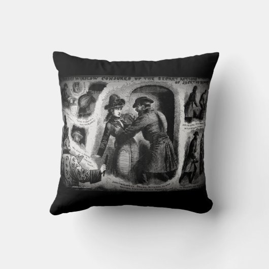 切り裂きジャックIllustの警察のニュースの装飾用クッション クッション (裏面)