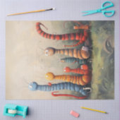 切り離しお洒落漫画ブックワーム毛虫 薄葉紙 (クラフト)