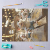 切り離しお洒落線踊りマウス 薄葉紙 (クラフト)