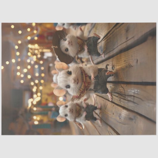 切り離しお洒落行踊りネズミ 薄葉紙 (正面)