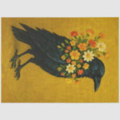 切り離し用の花ティッシュペーパー付きカラス 薄葉紙 (正面)