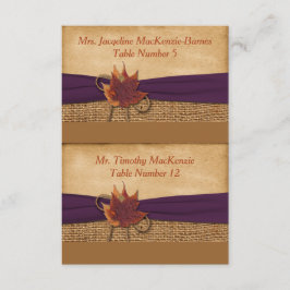 切り離す 偽物の麻の葉のプレースカード - 紫 招待状