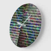 切り風変わり抜き部分と色の付いた傷 ラージ壁時計 (傾斜)