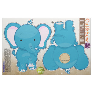 切り、縫って下さい: 青い象 ファブリック