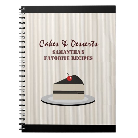 切れのケーキ-レシピ ノートブック (正面)