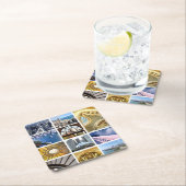 切れのシカゴ スクエアペーパーコースター (インサイチュ)