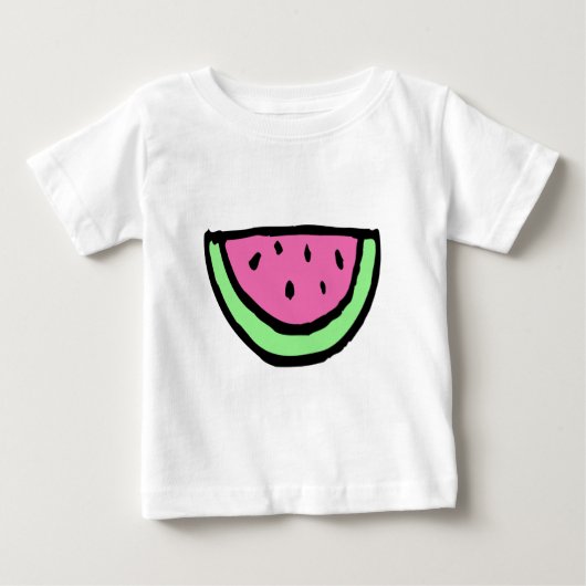 切れのスイカ ベビーTシャツ (正面)