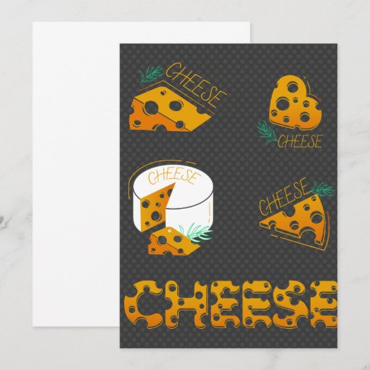 切れのチーズ 招待状 (正面/裏面)