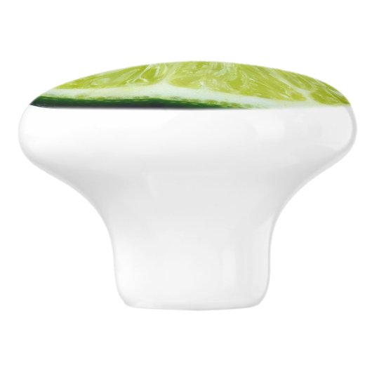 切れのライムの食器棚のノブ セラミックノブ (側面)