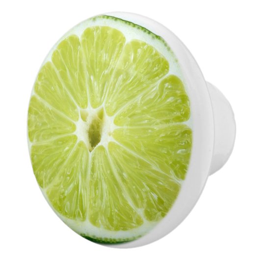 切れのライムの食器棚のノブ セラミックノブ (右)