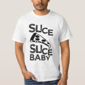 切れの切れのベビーピザグルメの人のワイシャツ Tシャツ (正面)