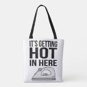 切れの切れのベビー/それはトートでここに熱くたどり着いています トートバッグ (裏面)