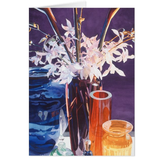 "切れの楽園"の芸術ガラスの水彩画 (正面)
