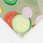切れの野菜との質 フリースブランケット (角)
