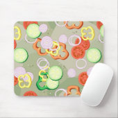 切れの野菜との質 マウスパッド (マウス)