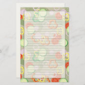 切れの野菜との質 便箋 (正面/裏面)