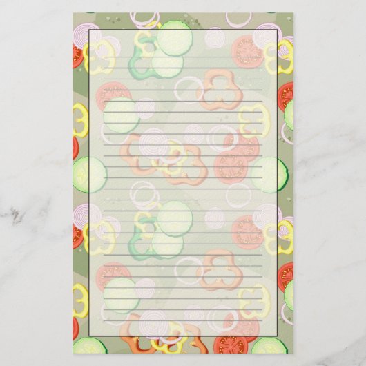 切れの野菜との質 便箋 (正面)