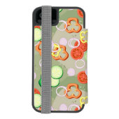 切れの野菜との質 INCIPIO iPhoneウォレットケース (フォリオ裏面)