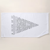 切れのaのPiのグラフィック ビーチタオル (正面)