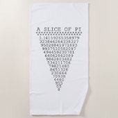 切れのaのPiのグラフィック ビーチタオル (正面)