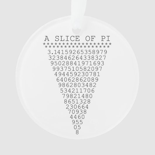 切れのPiのグラフィック オーナメント (正面)