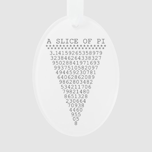 切れのPiのグラフィック オーナメント (正面)