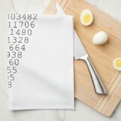 切れのPiのグラフィック キッチンタオル (四つ折り)