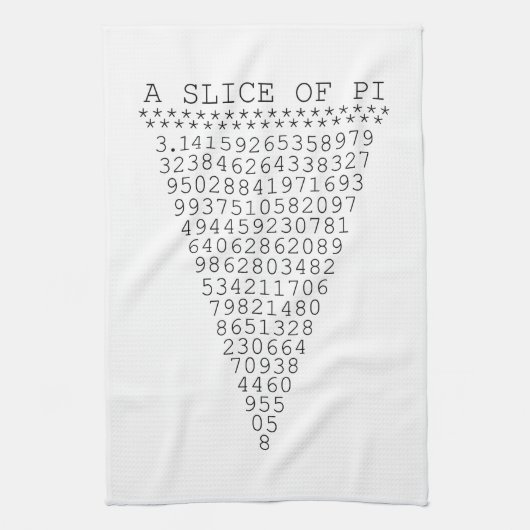 切れのPiのグラフィック キッチンタオル (縦)