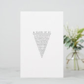 切れのPiの提示 便箋 (スタンド正面)