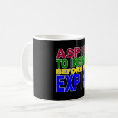 切れる前にインスパイア熱望して下さい コーヒーマグカップ (正面左)