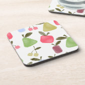 切れ目のない傷をつけた漫画の果実のリンゴの梨 コースター (左側)