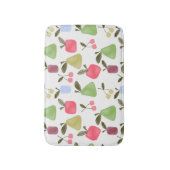 切れ目のない傷をつけた漫画の果実のリンゴの梨 バスマット (正面縦)