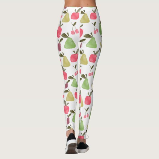 切れ目のない傷をつけた漫画の果実のリンゴの梨 レギンス (裏面)