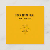 切れ端と黄金のヨが入った完全揚げ卵 スクエア名刺 (裏面)