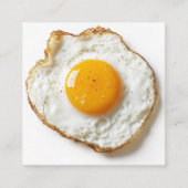 切れ端と黄金のヨが入った完全揚げ卵 スクエア名刺 (正面)