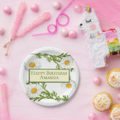 切エレガント断デイジー ペーパープレート (パーティー)