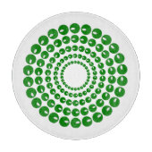 切削ボード – 円の緑のビーズ カッティングボード (正面)