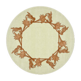 切削ボード – 円離れ中の鉄製の（八角形） カッティングボード