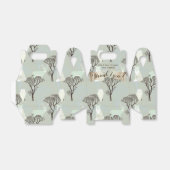 切妻箱冬の森パーソナライズされた地ありがとう フェイバーボックス (折り畳みなし)