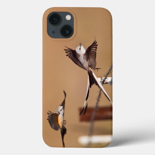 切後につかれたFlycatchers (Tyrannus Forficatus) Case-Mate iPhoneケース (裏面)
