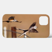 切後につかれたFlycatchers (Tyrannus Forficatus) Case-Mate iPhoneケース (裏面 (横))